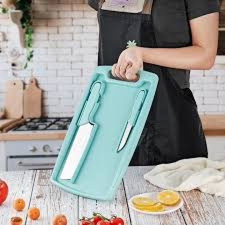 Kitchen Cutting Board Plastic 3-in-1 Multifunctional Function board with knife set