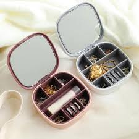 Portable Jewelry Storage Box Travel Jewelry Box Little Girl Lipstick Necklace Earrings Multi-function Jewelry Box