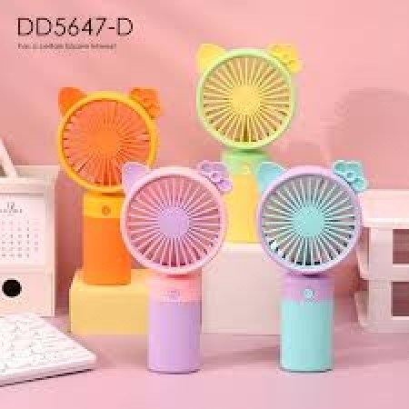 DD-5647 Rechargeable Stylish Mini Hand Fan For Indoor & Outdoor Use - Multicolor