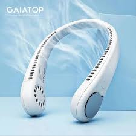 USB Rechargeable Portable Mini Bladeless Neck Fan Neck Cooler